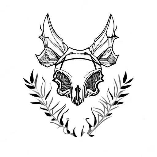 Grunge Possum Skull