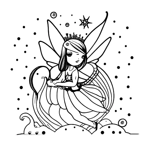 Hour Glass With Fairy Stuck Inside