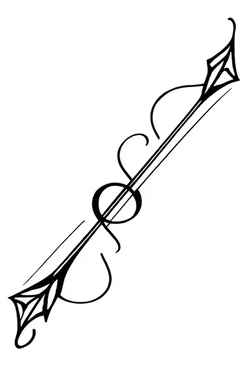 Arrow Saggitarius Violin Clef Merging