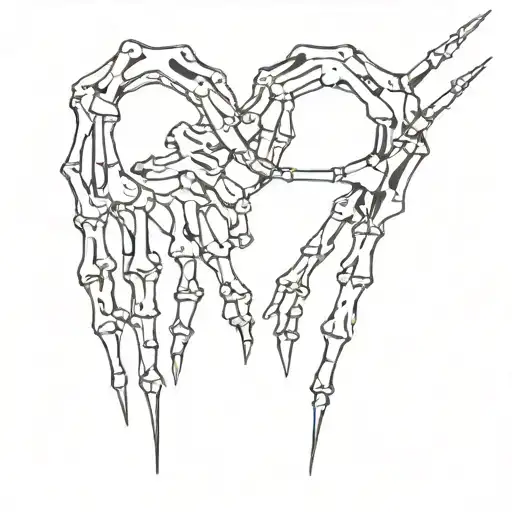 Skeleton Hands Making A Heart Shape