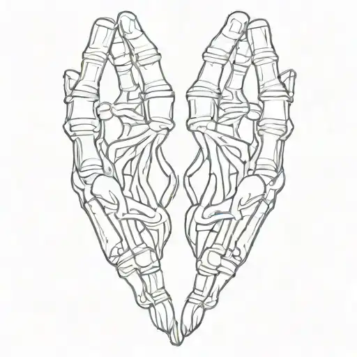 Skeleton Hands Making A Heart Shape
