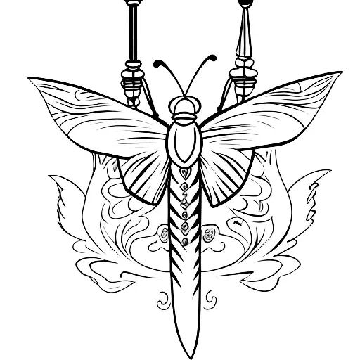 Butterfly With Sword