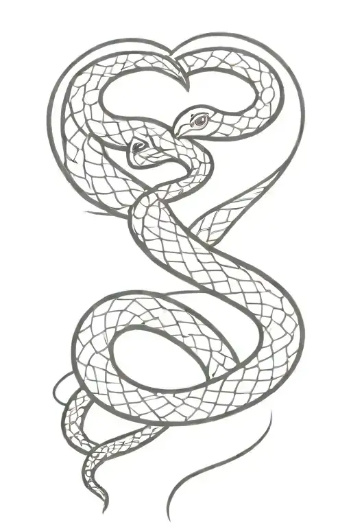 Heart And Spirit Shaped Snake