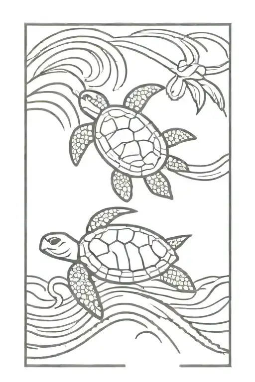 Ohana Turtle Wave Crashing