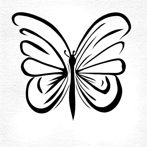 Butterfly Out Of Cacoon Flower For Colar Bone Watercolor