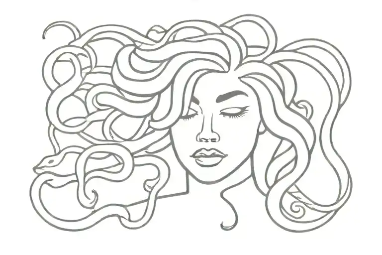 Medusa With Snakes For Hair Saying Shhh