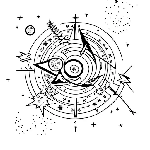 A Celestial Scene With A Shooting Star And Dash's Name