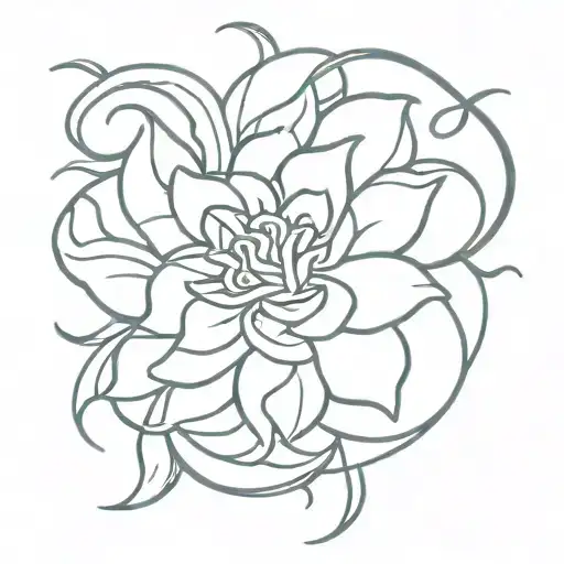 Medusa Head Flower Blooming