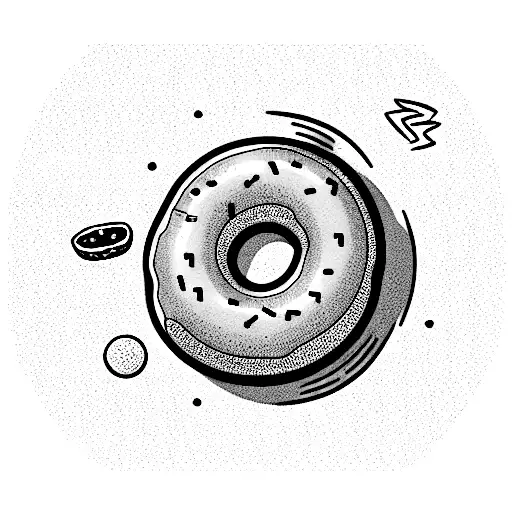 Small Alien Eating Donut