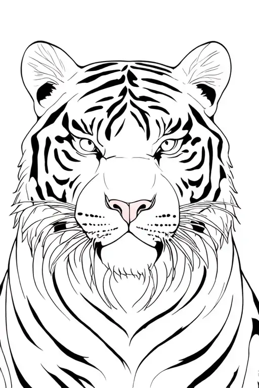 Tiger Japanese Style With Background Filler