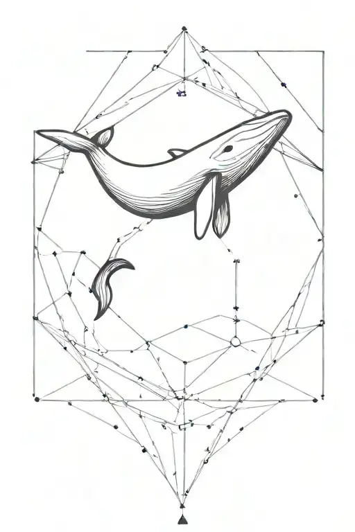 Diamond Shaped Whale Jumping