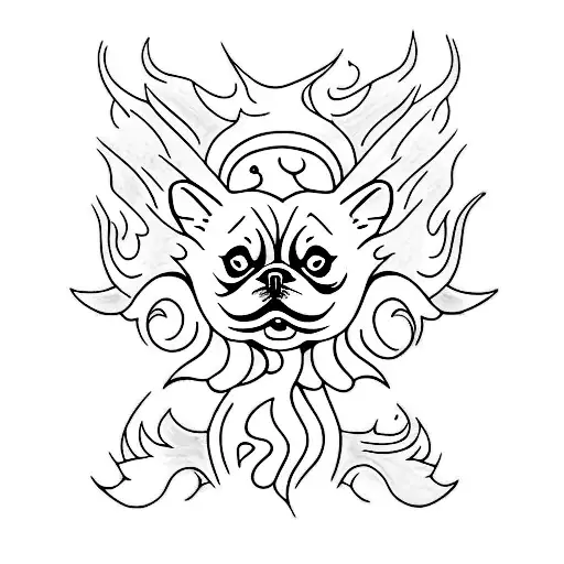 Fire Tattoo Pekinese