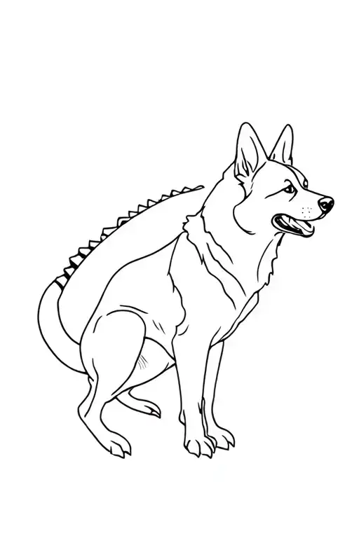 Gator And German Shepherd