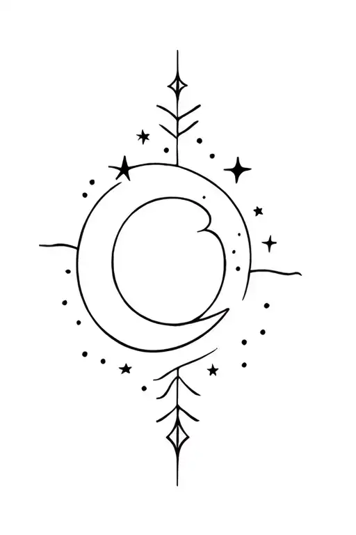 Ocean Sun Moon Stars