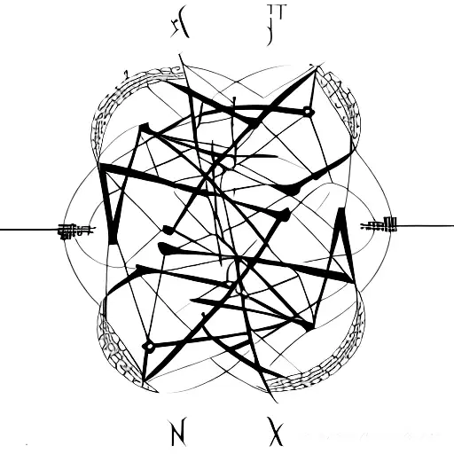 A Geometric Representation Of Dna Strands Intertwined With Musical Notes