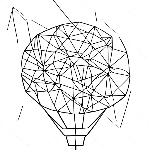 An Abstract Geometric Hot Airballoon