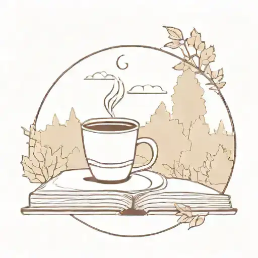 Coffee Books Autumn Scene