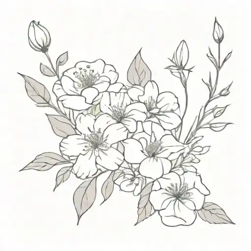 January March August September Birth Flower Bouquet