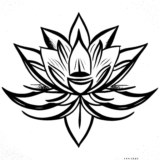Om Symbol Unalome Lotus