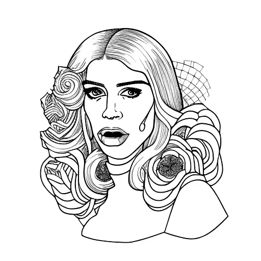 Portrait Of A Famous Female Pop Culture Icon With A Feminist Twist