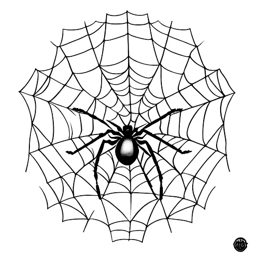 A Spider Weaving Its Web In The Shape Of A Butterfly