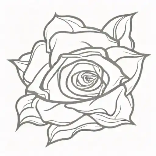 Create A Minimalist Tattoo Of The Kansas City Chiefs Logo Intertwined With A Rose