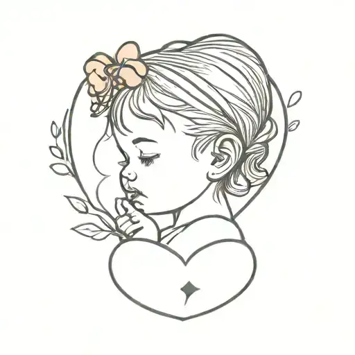 Baby Girl With Heart