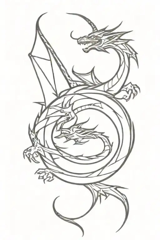 Red And Black Dragon