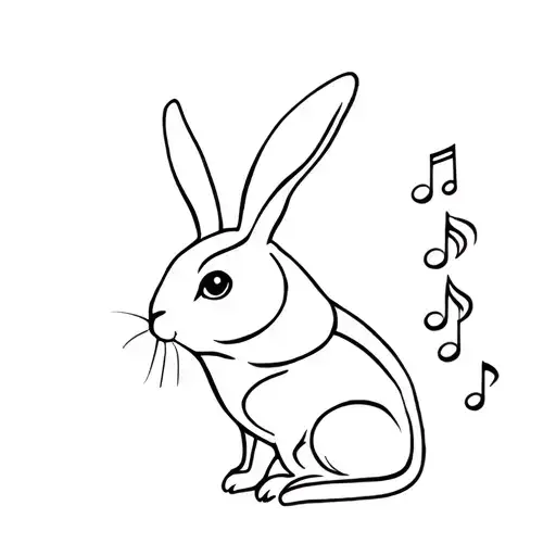 Rabbit Music Line Tatoo Virgin Sign