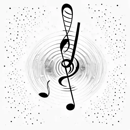 A Minimalist Tattoo Of A Music Note With The Lyrics Of A Tomorrow By Together Song