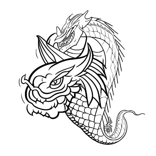 Stock Market Graph Intertwined With A Dragon