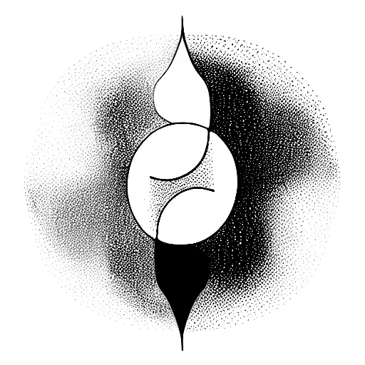 Matching Couple Tattoo Ying Yang Symbol