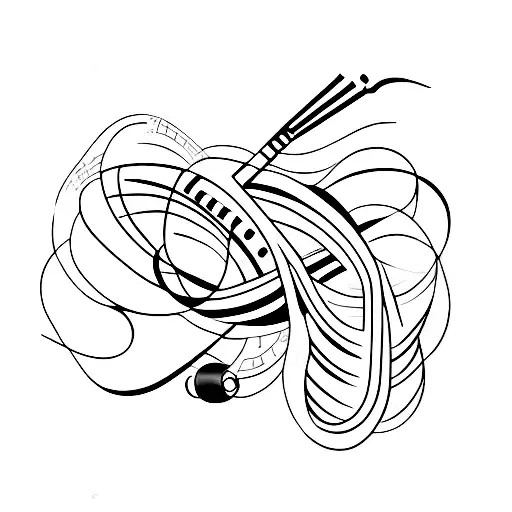 Create A Tattoo Design That Represents The Harmony Between Music And Technology