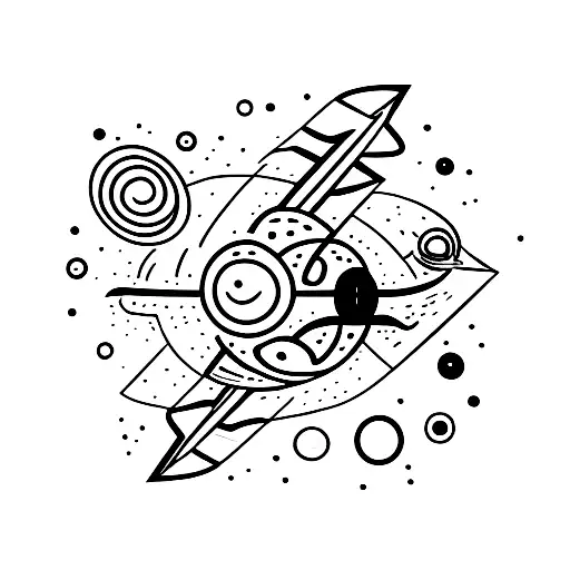 A Train Traveling Through A Galaxy Filled With Planets And Stars