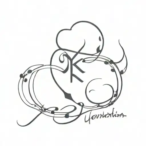 Xxxtentacion And Text His Music Note Intertwined