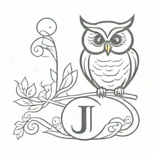 Owl And J Letter
