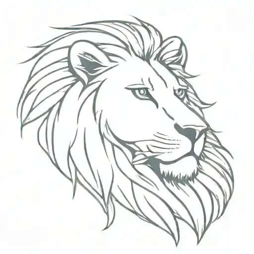 Irish Lion Majestic Minimalist Blue Eyes