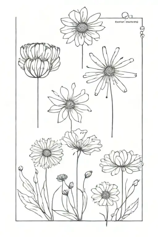 Daisy Flower Lilly Flower Dandelion Puff