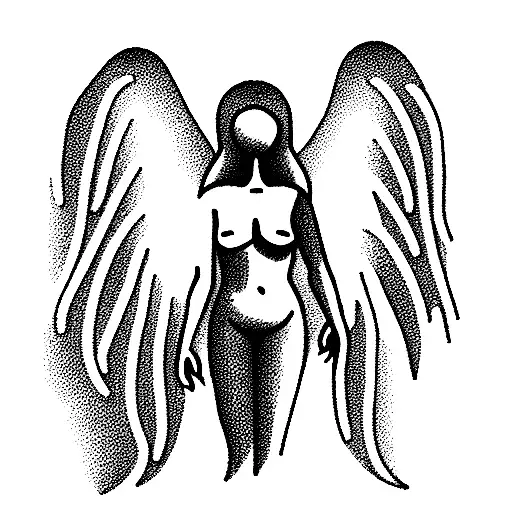 Angel With No Face And No Shirt