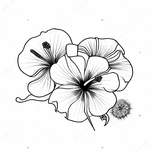 Daisy And Hibiscus And Dandelion And Calla Lily