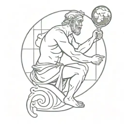 Greek God Atlas Holding The World