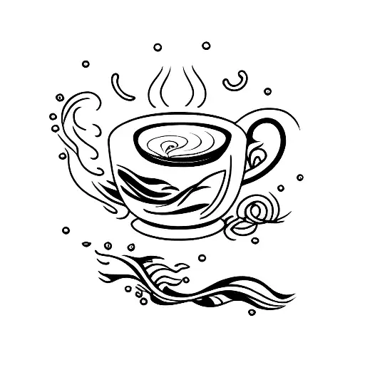 Create A Minimalist Tattoo Of A Coffee Cup With Steam