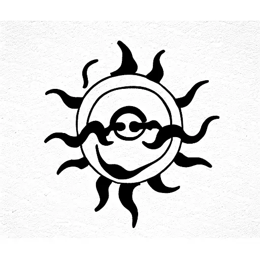 Sun With Infinity Sign In It