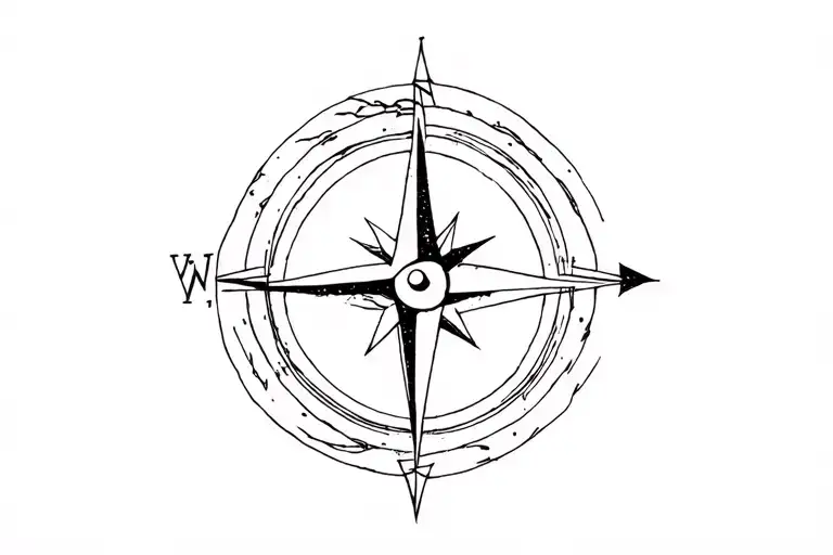 Compass Rose Natural Landscape