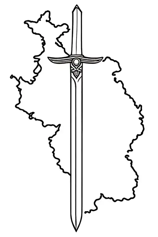 Punjab Map With A Sword
