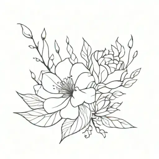 Broken Flower Snapped In Half And Taped Back Together