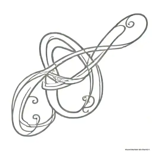 Infinity Symbol Incorporated With S And A
