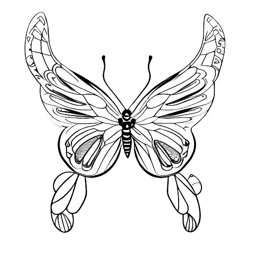 Semicolon With Butterfly Wing