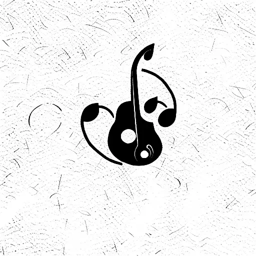 A Flower With Music Notes