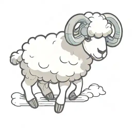 Cute Sheep Playing With Nintendo Gameboy Color With A Dust Cloud Above The Head
